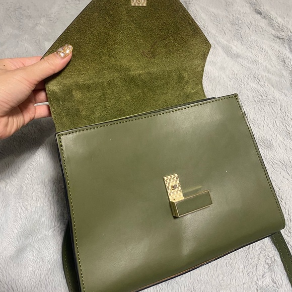 Firenze purse bag olive green Itlian leather (not scarf included) - Picture 5 of 7